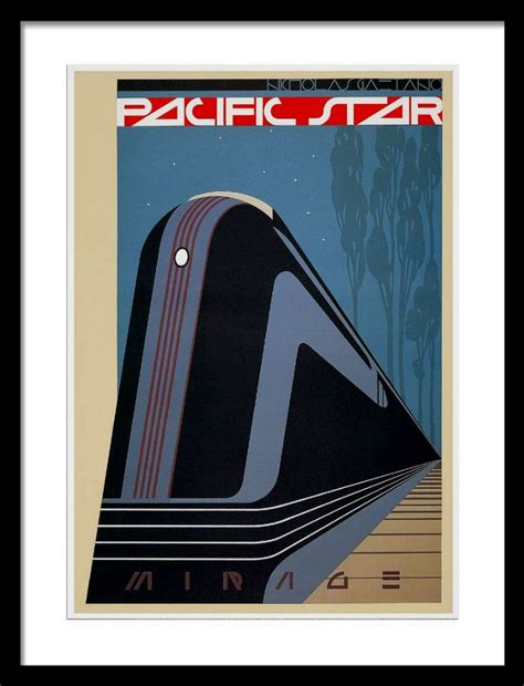 Train Art Deco Style Vintage Poster Vintage Posters Train Posters