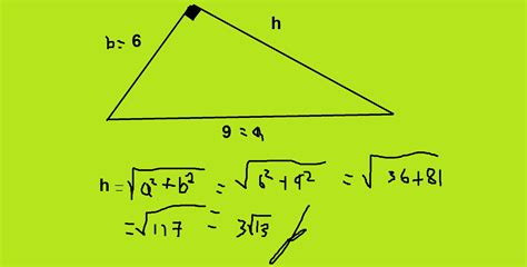 Cuanto Mide La Longitud De La Hipotenusa En El Triangulo De La Figura