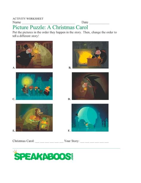 We did our best to bring you only the best. Picture Puzzle: A Christmas Carol | Speakaboos Worksheets