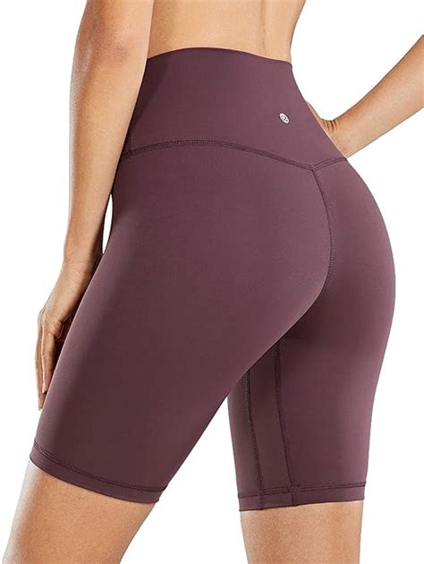 crz yoga women s naked feeling high waisted athletic yoga shorts for women workout biker shorts