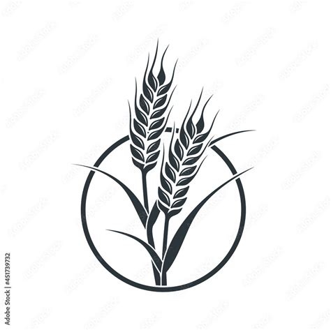 Wheat Plant Illustration Wheat Icon Vector Art Stock Vector Adobe