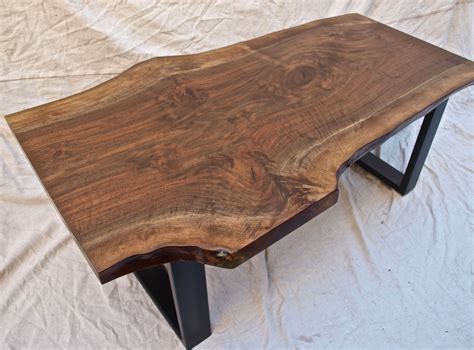 Hand Crafted Live Edge Walnut Coffee Table By Witness Tree Studios