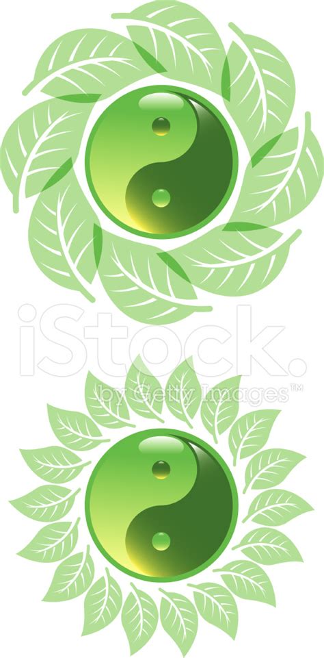 Green Yin Yang Stock Vector