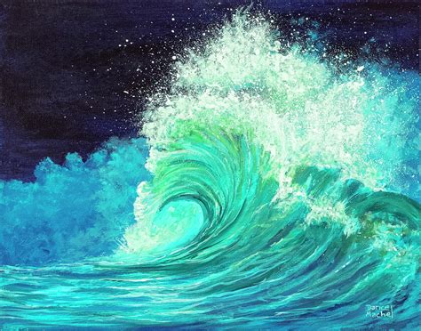 Midnight Wave Painting By Darice Machel Mcguire Fine Art America