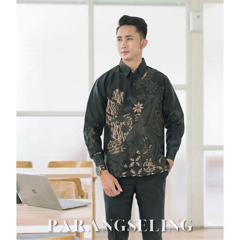 Jual PREMIUM Batik Motif PARANG SELING Kemeja Baju Pria Reguler Lengan