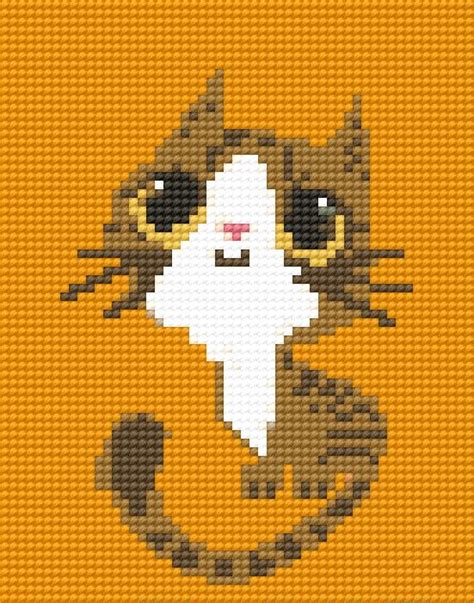 Easy Cat Cross Stitch Pattern By Roos Gast Kat Kruissteek Patroon
