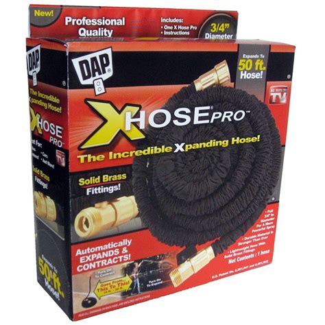 The home depot, inc on vastuussa tästä sivusta. DAP X-Hose Pro 3/4 in. Dia x 50 ft. Expandable Water Hose ...