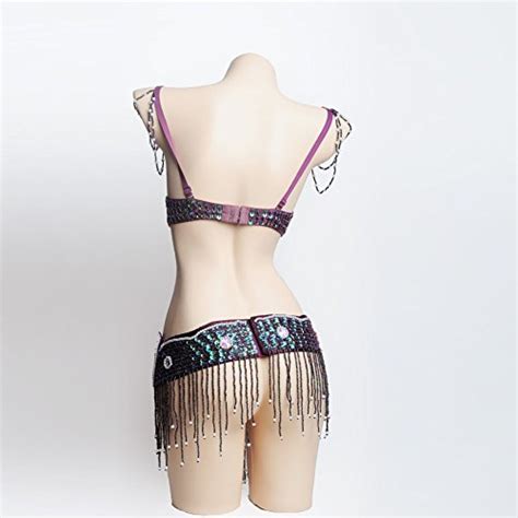 Belly Dance Costume For Women Tribal Belly Dance Bra And Belt Sexy Professional Dancing Suit