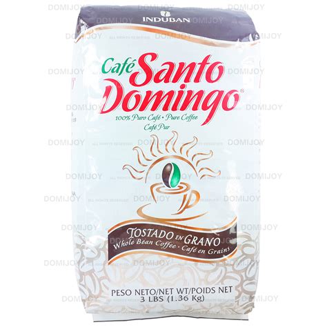 Santo Domingo Dominican Whole Roasted Bean Coffee Café Tostado Entero En Grano Dominicano 3 Lb