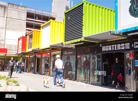 Shopping Mall Made From Shipping Containers In Central Christchurch New