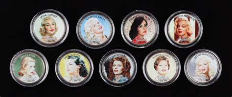 Set Of 9 Sex Symbols Of The 1950s Colorized Kennedy Half Dollars