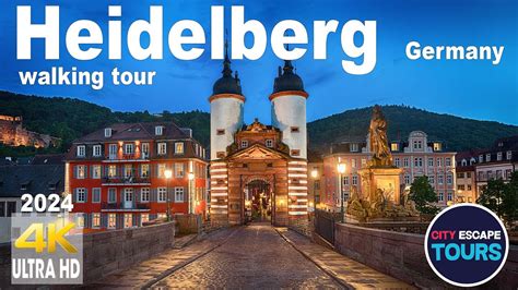 Heidelberg Germany 🇩🇪 Walking Tour 4k Uhd 60 Fps ☀️ 70min