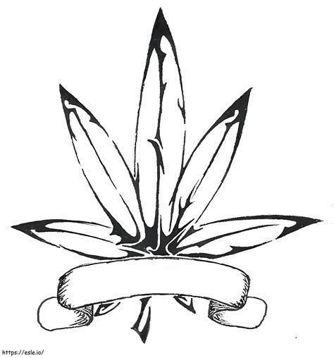 Weed 4 coloring page