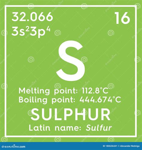 Sulphur Sulfur Other Nonmetals Chemical Element Of Mendeleev S
