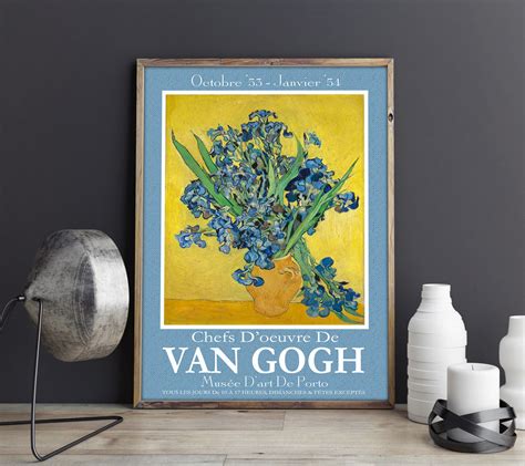 Van Gogh Exhibition Poster Van Gogh Flowers Print