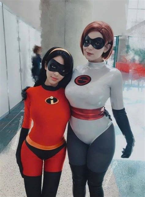 Cosplay Sky Elastigirl And Violet Cosplay😘😘😘 Credit To Facebook