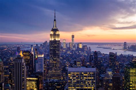 Empire State Building Weltberühmter Wolkenkratzer In New York City