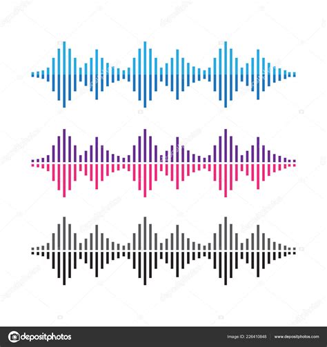 Amplitude Waves Music Sound Voice Wave Dynamic Equalizer — Stock Vector © myub #226410848