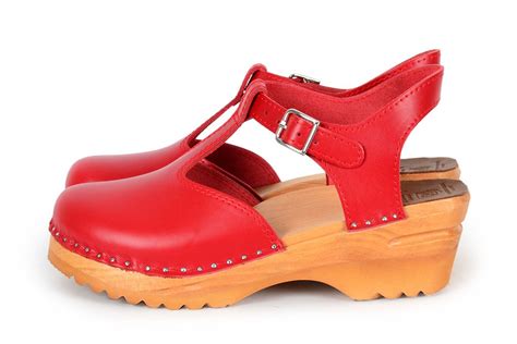 Swedish Clog Sandal Nelly Clogs In Red Troentorp Clogs Sweden