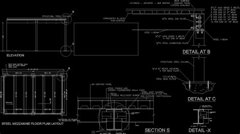 Steel Mezzanine Floor Dwg Dwg Block For Autocad Designs Cad