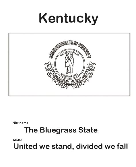 State Flag Coloring Pages Charmain Clement