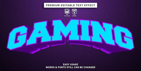 Premium Vector Editable Text Effect Gaming