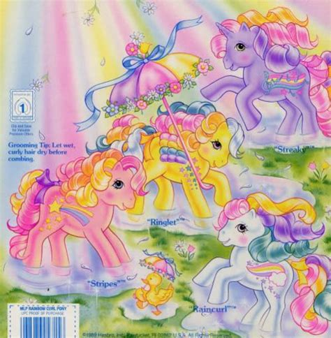 A Vintage 80s My Little Pony Backcard