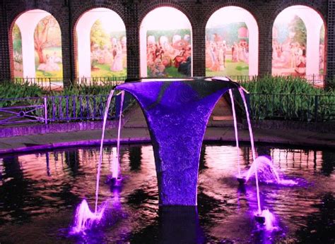 Purple Water Fountain Waterfall Feature At Orangery Holland Park