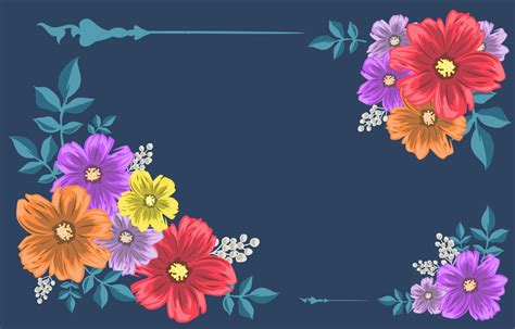 Colorful Tropical Flowers 2412196 Vector Art At Vecteezy