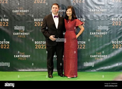 Boston Mayor Michelle Wu And Her Husband Conor Pewarski Pose For A
