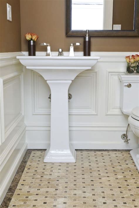 04 Awesome Small Powder Room Ideas Traditional Bathroom Wainscoting