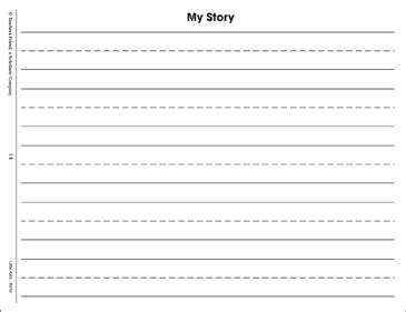Double space between the title and the first line of the text. My Story!: Triple-Track Writing Lines (Template ...