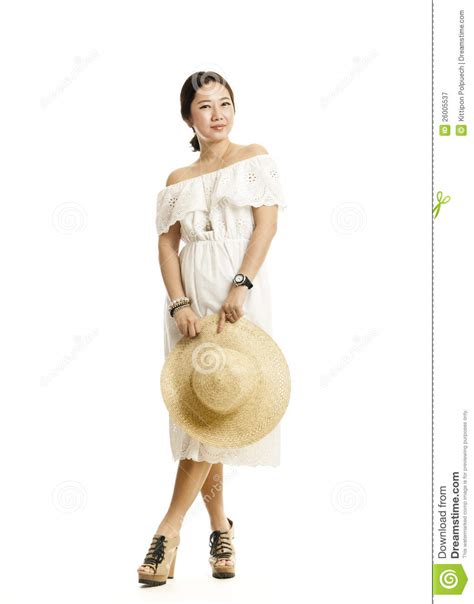 Beautiful Full Body Asian Woman Portrait Stock Image