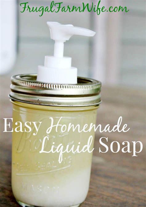 Looking to learn how to make homemade bar soap? Homemade Liquid Hand Soap | The Frugal Farm Wife
