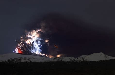 Iceland Volcano Pictures Lightning Adds Flash To Ash Volcano