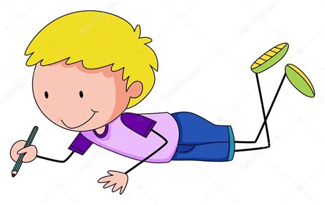 Boy Writing Stock Illustration By ©interactimages 73156975