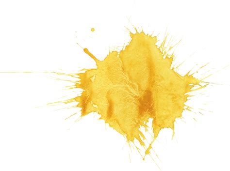 20 Yellow Watercolor Splatter Png Transparent