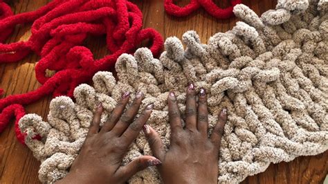 How To Hand Knit A Chunky Chenille Throw For Less Than 40 Youtube