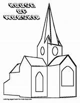Church Coloring Drawing Outline Children Printable Popular Getdrawings Books sketch template
