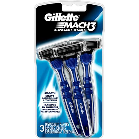 Gillette Mach3 Disposable Razors 3 Ct Razors Beauty And Health