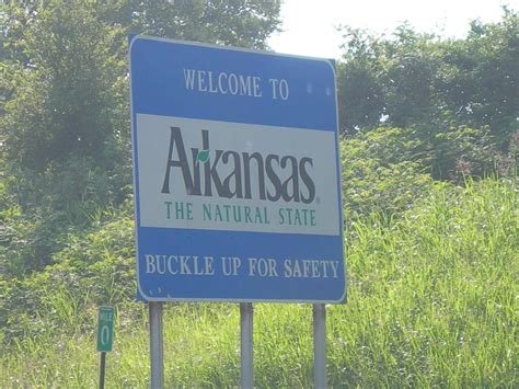 Welcome To Arkansas Western End Of I 40 At The Arok State Flickr