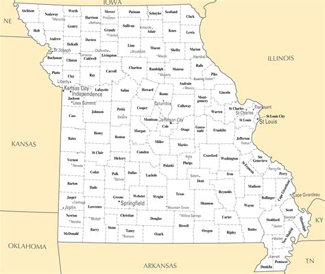 Printable Map Of Missouri Free Printable Maps Images And Photos Finder