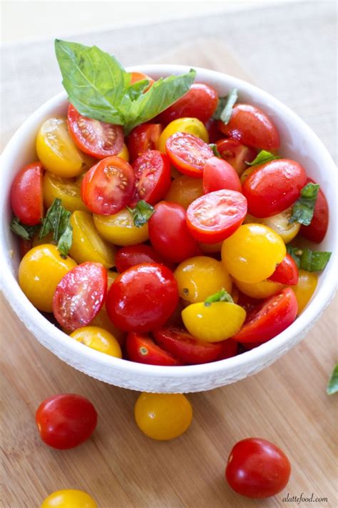 Fresh Tomato Basil Salad A Latte Food