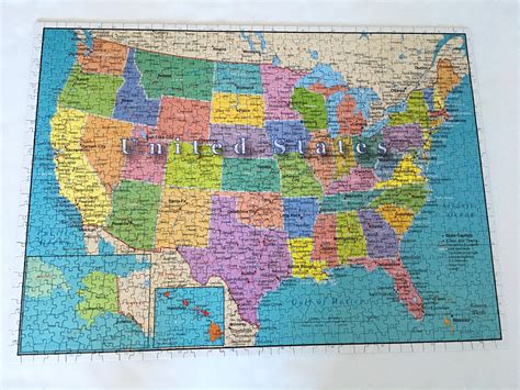 United States Map Puzzle Hennessy Puzzles 1000 Pieces Surprisingly
