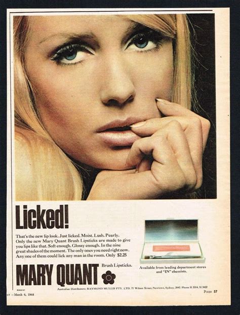 LICKED AD MARY QUANT MOD ERA ADVERTISING Original Vintage Print Ad Retro Vintage Makeup
