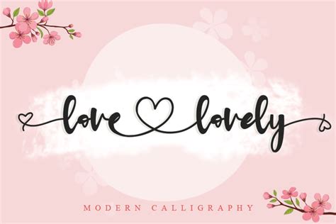 Love Lovely Font Letterara Fontspace