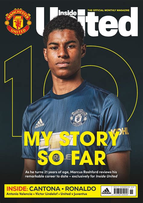 Inside United Magazine Cover Featuring Marcus Rashford Manchester United