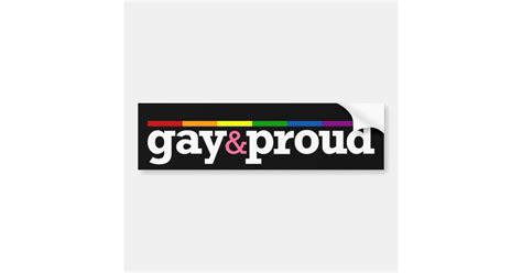 Gayandproud Black Bumper Sticker Zazzle