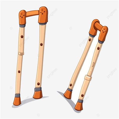 Crutches Clipart Pair Of Crutches With Their Feet Extended Cartoon