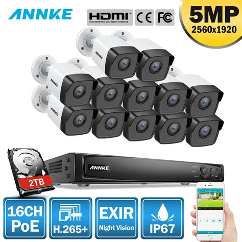 Annke 16 Channel Ultra 4k Nvr H265 5 Megapixel Ip Poe Security Camera